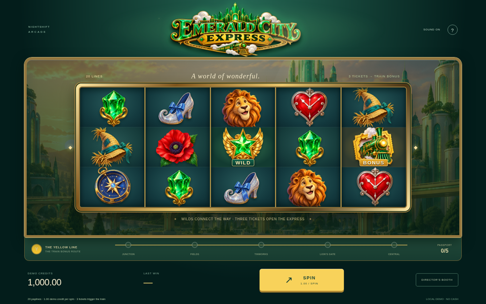 Emerald City Express game artwork and screen